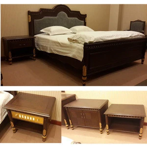 antique hotel bedroom set 4 star hotel furniture king  bed used sample for sale