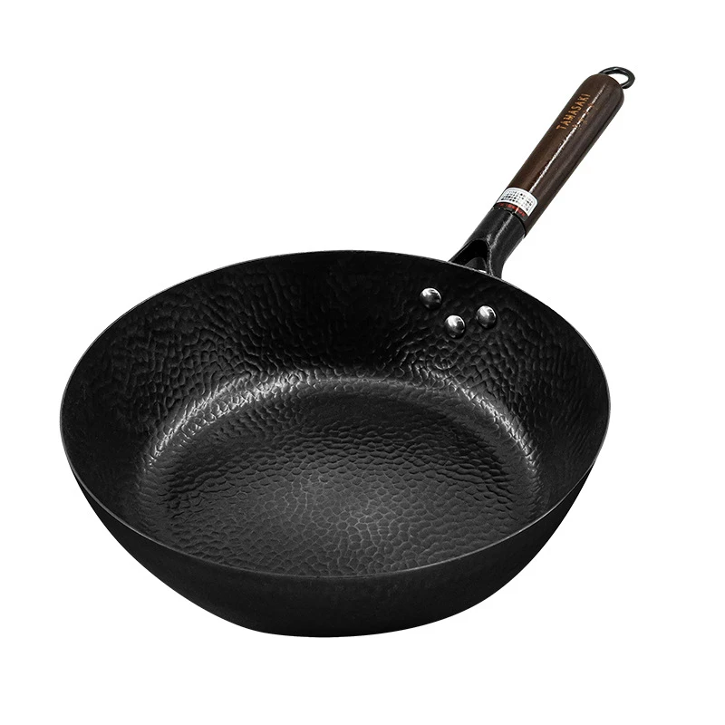 Attractive Price Style Kitchen Round Non Coating Wok Cast Skillet Iron Pan