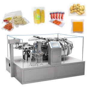 Automatic Fish Meat Pouches Rotary Vacuum Packing Machine