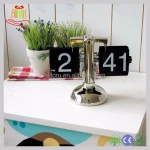 Automatic Page alarm stand clock, desk flip page clock, metal aircraft clock