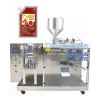 Automatic plastic doypack pouch stand up spout bags liquid juice anchovy essence cocktail sauce filling sealing packing machine