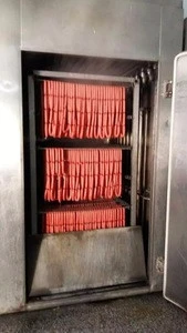 Automatic smoking oven for fish sausage meat smoker machine