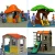 Import baby indoor&amp;outdoor playhouse with slide toy kids furniture from China