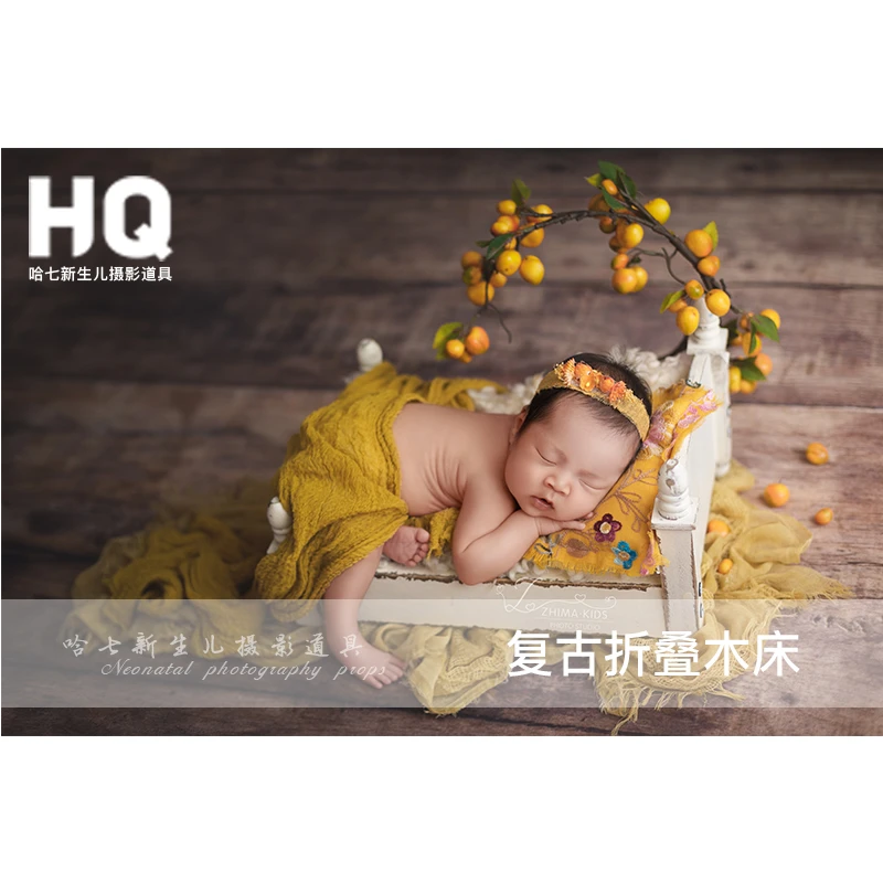 Baby Photography Basket Infant Wood Photo Studio  Accessories Children basket  newborn bed prop for photo