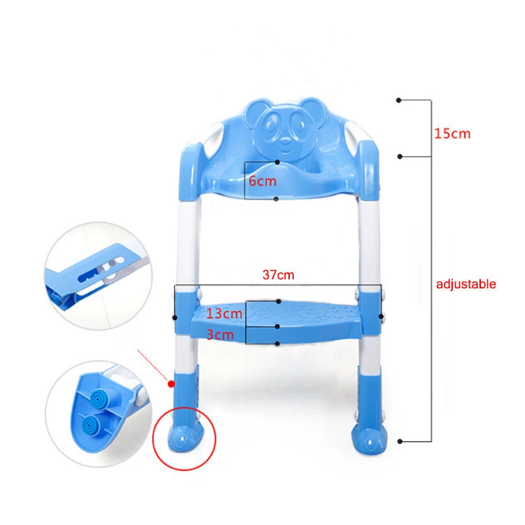 Baby Potty Trainer Safety Seat Chair Step Baby Toilet With Adjustable Ladder Infant Toilet Training Folding Seat