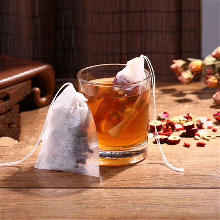 Bag drawstring packaging pouch custom coffee pp non woven empty filter tea bags