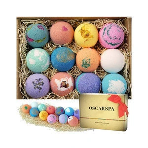 Bath Bombs Gift Set 12 Fizzies Shea and Cocoa Butter Dry Skin Moisturize Perfect for Bubble &amp; Spa Bath