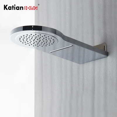 Bathroom ABS Plastic Chrome Shower Head Without Diverter