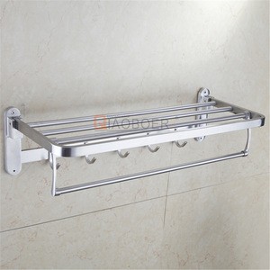 Bathroom accessories type wall mounted folding stainless steel towel rack