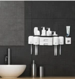 bathroom sets Family plastic colorful toothbrush holder storage rack
