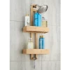 Bathroom Shower Caddy for Shampoo, Conditioner, Soap - Natural Bamboo