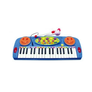 Battery operated 37 keyboard electronic organ with microphone toys
