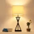 Import Bedside Table Lamp Solid Wood Bedside Desk Lamp with Square Flaxen Fabric Shade for Bedroom, Living Room, Kids Room from China