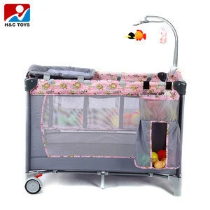 Best delicate design luxury red baby crib with mosquito net HC396492