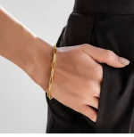 Best Friend Minimalist Mom Handcuff Good Luck Cuban Link Chain 925 Sterling Silver Fashion Bracelet for Women Picture Charm