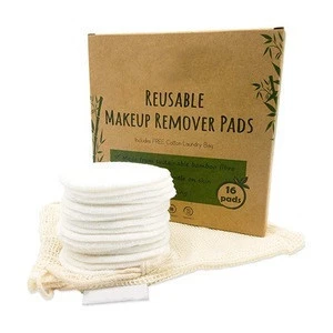 Best Quality Round Bamboo Cotton Reusable Makeup Remover Pad Washable Facial Cleaning Pad