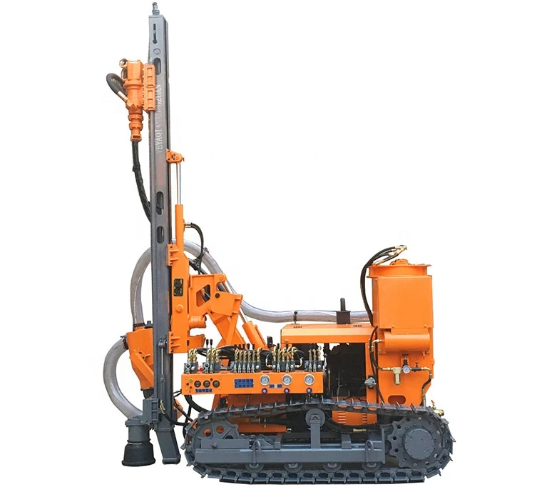 Big hard rock separated portable crawler type diesel engine hydraulic dth borehole drilling rig machine for sale