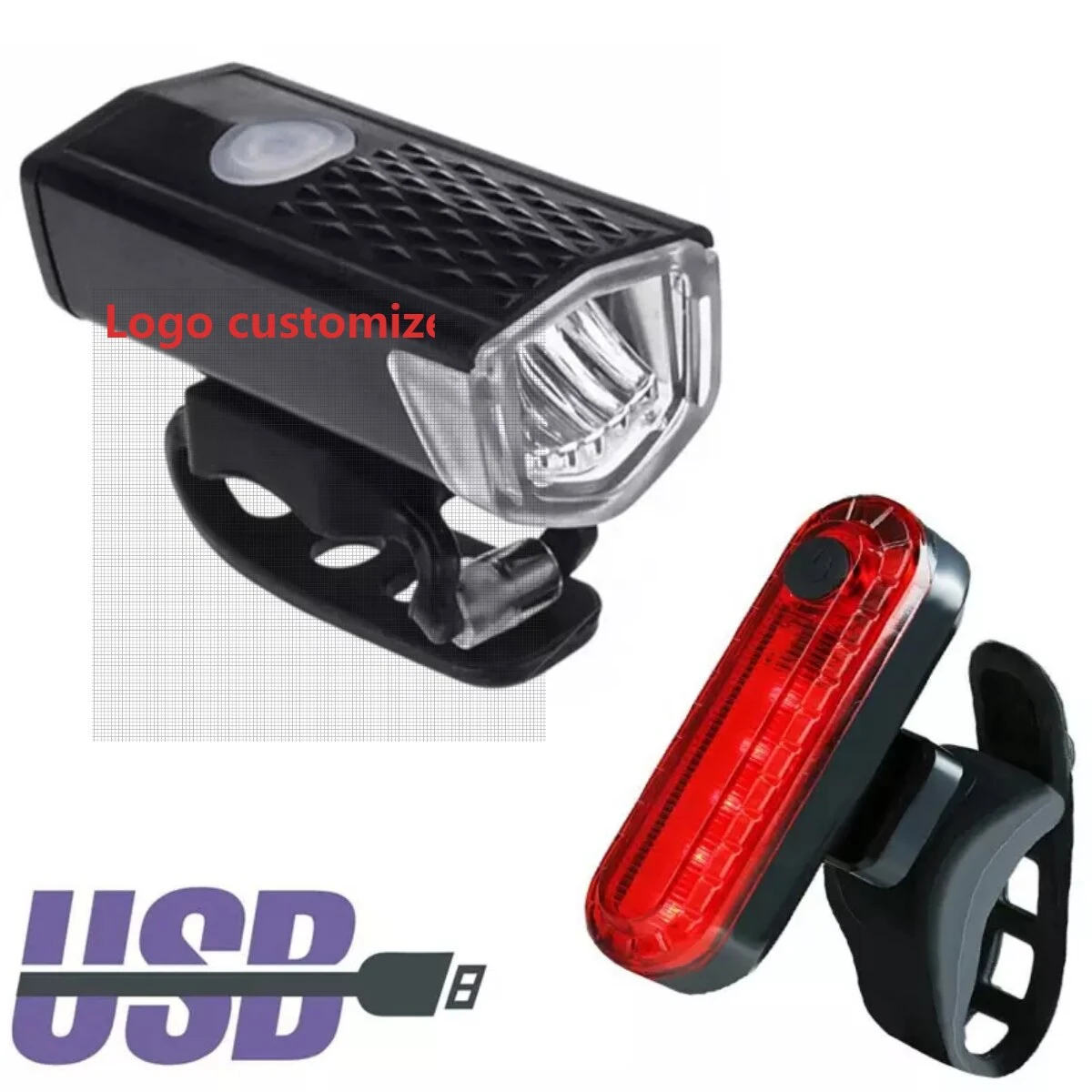 Bike Lights USB Rechargeable 300 Lumens Front Headlight Bicycle Flashlight Lights Bicycle Accessories