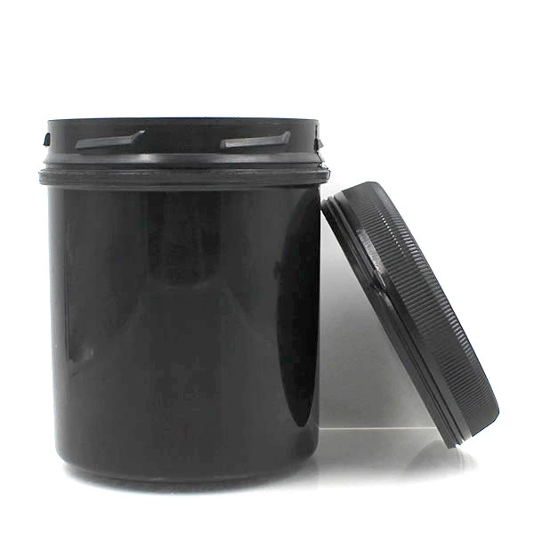 Black 500 Ml 500ml PP Food Plastic Protein Powder Jar Container With Lid