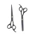 Import Black Hair cutting stainless steel scissors thining hairdressing barber scissors set from China
