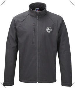 black winter jacket wholesale softshell outdoor jacket custom printed raglan long sleeve full zipper jacket oem