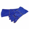 Blue Hand Safety Welding Supplier Price Heat Resistant Leather Welding Gloves for Welder