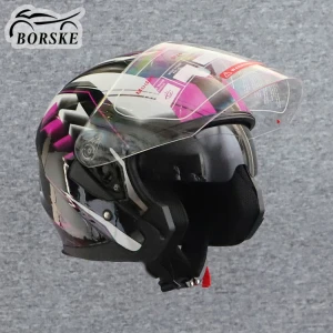 Borske Hot-selling Single Visor Helmet Motorcycle Motocross Scooter Open Half Face E-Mark Approval Certified Helmet