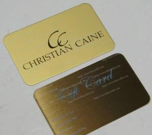 Bottom price logo printed rose gold metal business cards