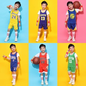 Boys Sports Basketball Clothes Suit Summer New Children&#39;s Fashion Leisure Letters Baby shorts+ T-shirt 2pcs sets kids