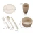 Import Bpa free healthy children dinnerware set 6pcs biodegradable wheat straw bamboo fiber tableware from China