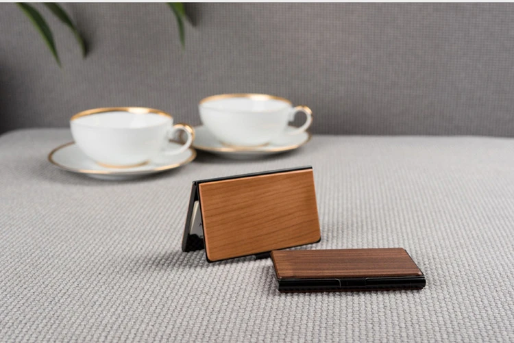 Brand new design custom handmade natural wooden namecard case holder business card case holder oem odm manufactory