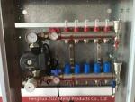 Brass radiant floor heating manifold for PEX heating systems