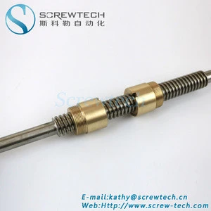 Brass threaded cylindrical nut lead screw Tr24x5