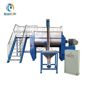 Brightsail chemical large scale dry powder compost fertilizer gypsum mixing equipment detergent powder ribbon mixer