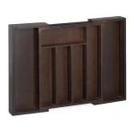 Brown black bamboo cutlery tray 100% handmade bamboo storage box fashion household kitchen storage box
