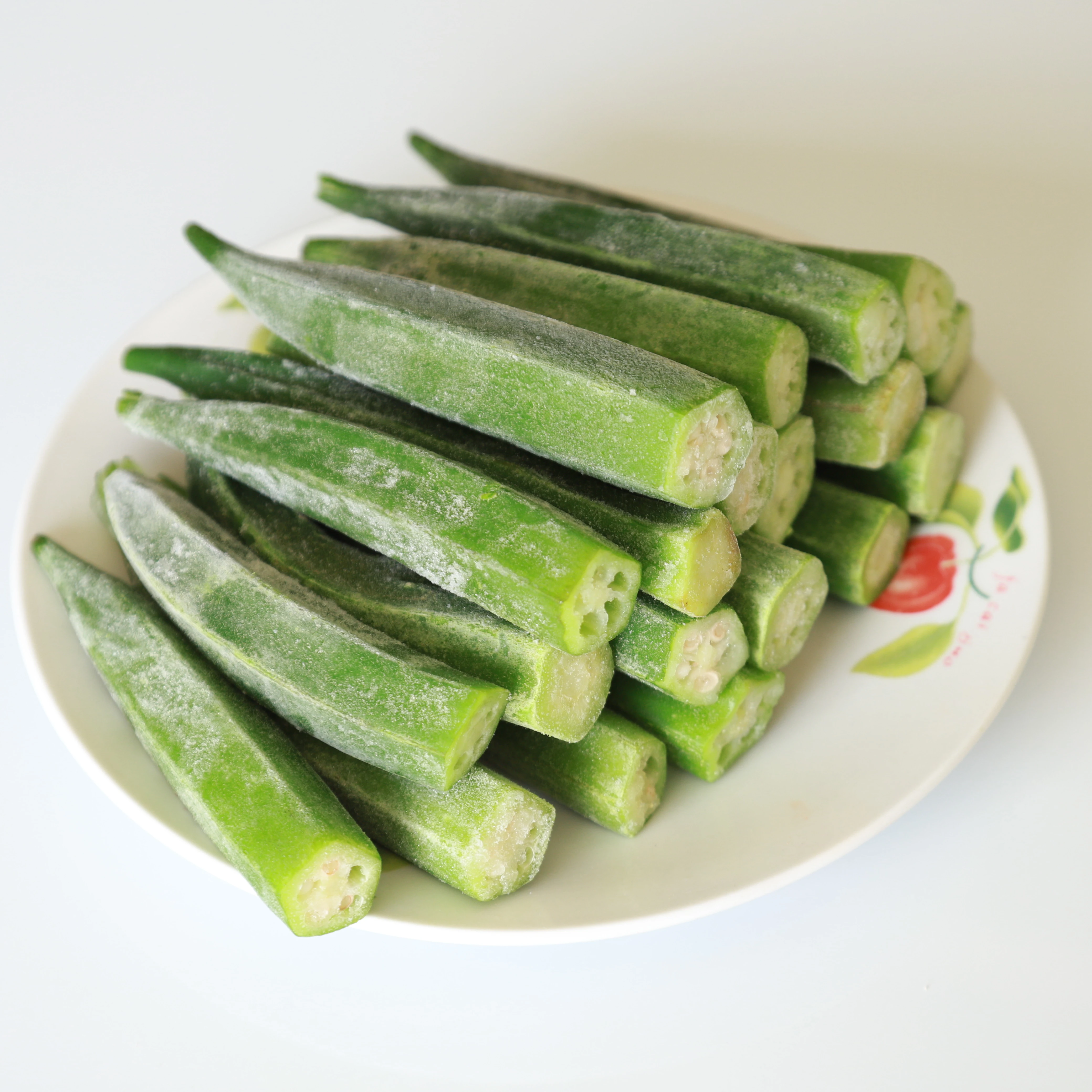 Bulk supply frozen fresh vegetables IQF Okra Whole with Favorable price