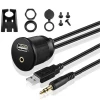 Car Dash Flush Mount Installation USB/Aux RCA Audio&amp;Video Accessory Extension Cable