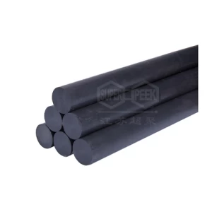 Carbon fiber graphite PTFE filled peek black rod