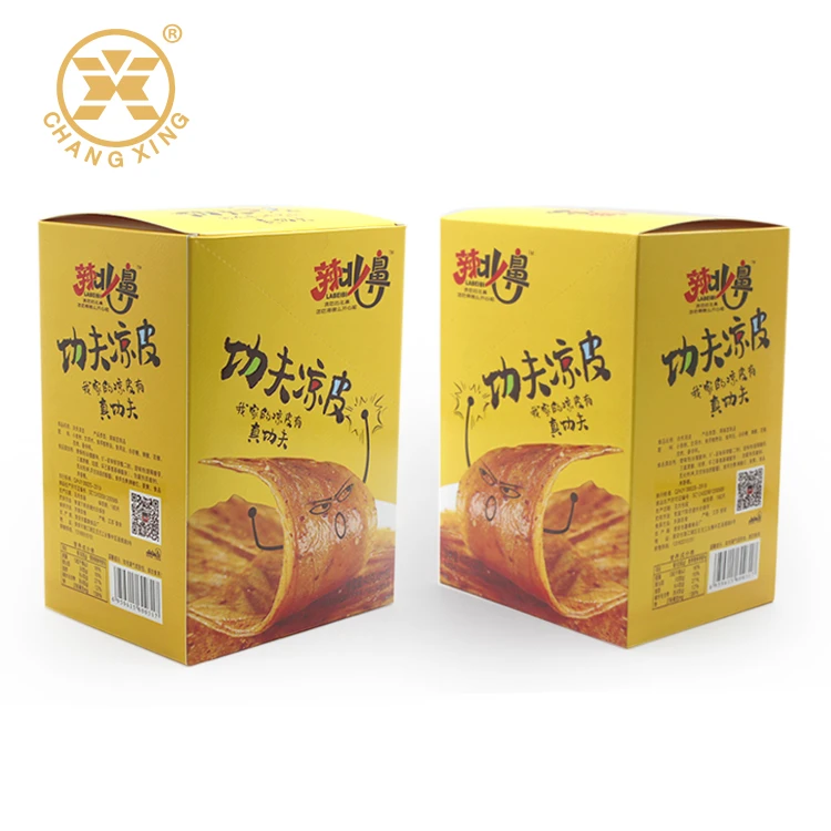 Cardboard Self erecting boxes Food Snack Bar Folding carton box Food snack Corrugated Carton box packaging