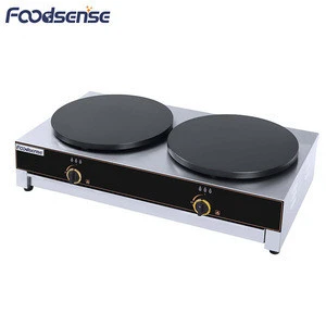 CE Certification 8KW/Hour Double Gas Crepe Maker And Hot Plate,2-Plate Gas Crepe Maker