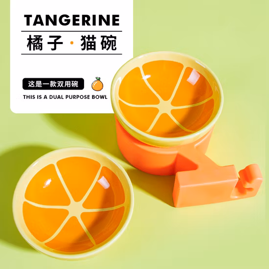 Ceramic Creative Orange Cat Bowl