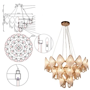 Chandelier-Lamp Shape Modern Led Chandelier Metal Cover All Kind Of Stainless Steel Glass Chandeliers