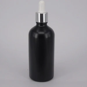 Cheap 100ml matte black glass jars Turkey dropper deodorant liquid bottle