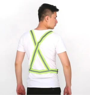 Cheap Adjustable Safety Reflective Vest Belt Running Construction Cycling Walking Wear Elastic High Visibility Reflector Belts