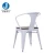 Import Cheap antique white restaurant furniture dining room metal iron frame industrial dining Chair from China