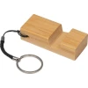 cheap custom logo promotional gift desk bamboo phone accessories keychain wooden mobile cell phone holder for phone