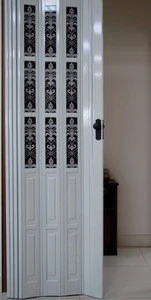 Cheap Fashion PVC Folding Door with Acrylic glass Accordion folding door for bathroom