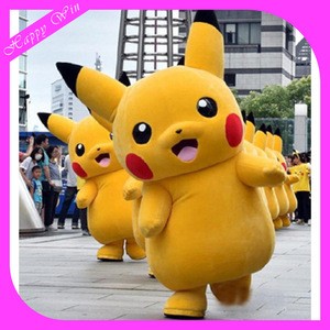 Cheap japan cartoon character pikachu mascot costume for sale