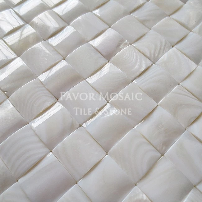 Cheap price good quality thassos mother of pearl mosaic arch bread surface shell mosaic tile