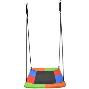Cheap Rainbow Fabric Hanging Garden Platform Patio Swing for kids